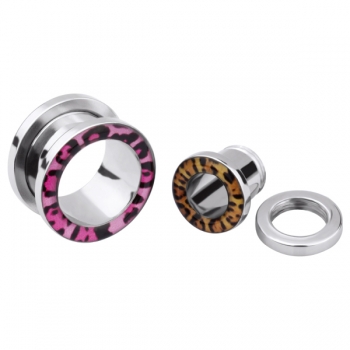 Surgical Steel Tunnel with Leopard Design