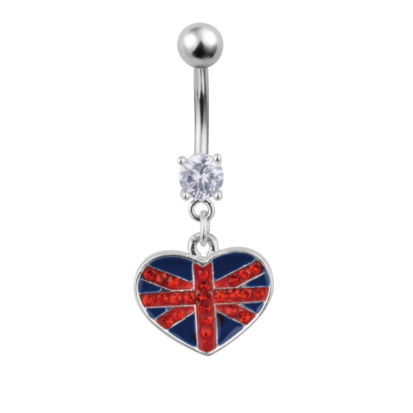 Bauchnabelpiercing mit Herz