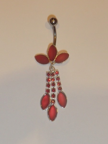 Bauchnabelpiercing mit Kristall